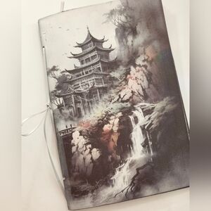 Junk Journal Booklet "MOUNTAIN MIST" Japanese Inspired Ephemera, Cards, Pockets
